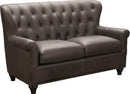 Pulaski Charlie Leather Loveseat in Heritage Brown