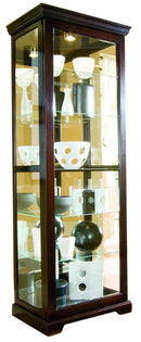 Pulaski Chocolate Cherry II Two Way Sliding Door Curio