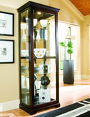 Pulaski Chocolate Cherry II Two Way Sliding Door Curio