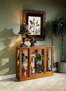 Pulaski Curio Console in Golden Oak III