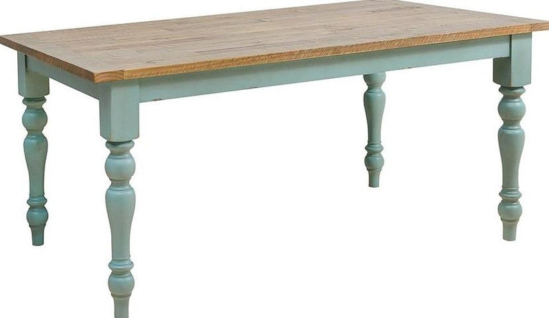 Pulaski Farmhouse Rectangular Dining Table in Distressed Blue