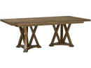 Pulaski Furniture Anthology Double Pedestal Dining Table in Medium Wood