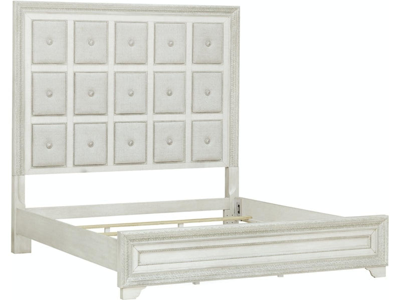 Pulaski Furniture Camila California King Upholstered Bed in Light Wood