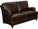 Pulaski Furniture Oliver Stationary Loveseat in Dark Wood