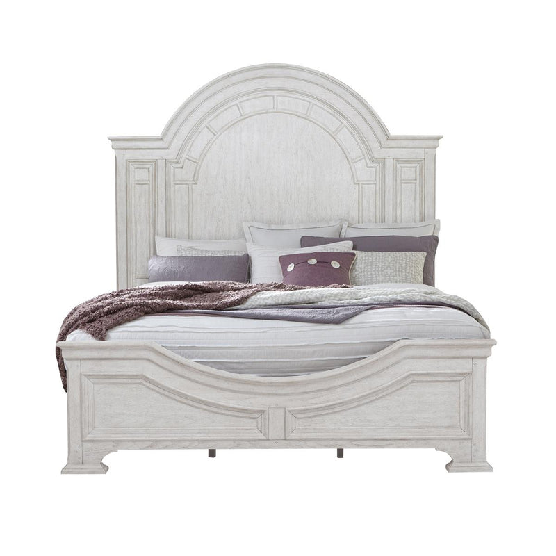 Pulaski Glendale Estates King Transom Panel Bed in White