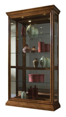 Pulaski Golden Oak Two Way Sliding Door Curio