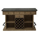 Pulaski Light Oak Metal Top Bar in Light Oak