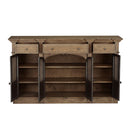 Pulaski Metal Door Light Oak Sideboard