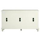 Pulaski Ornate Four Door White Credenza