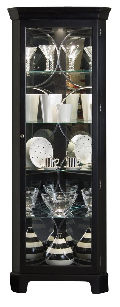 Pulaski Oxford Black Corner Curio