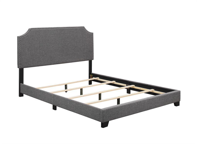 Pulaski King Upholstered Bed in Stone