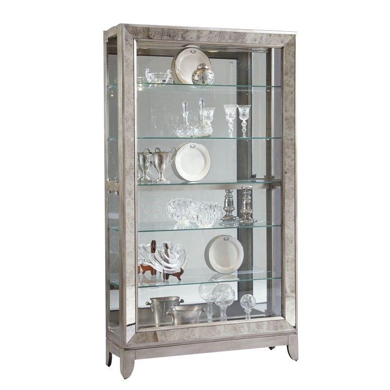 Pulaski Side Entry Curio in Platinum