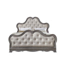 Pulaski Simply Charming California King Tufted Upholstered Bed in Light Wood