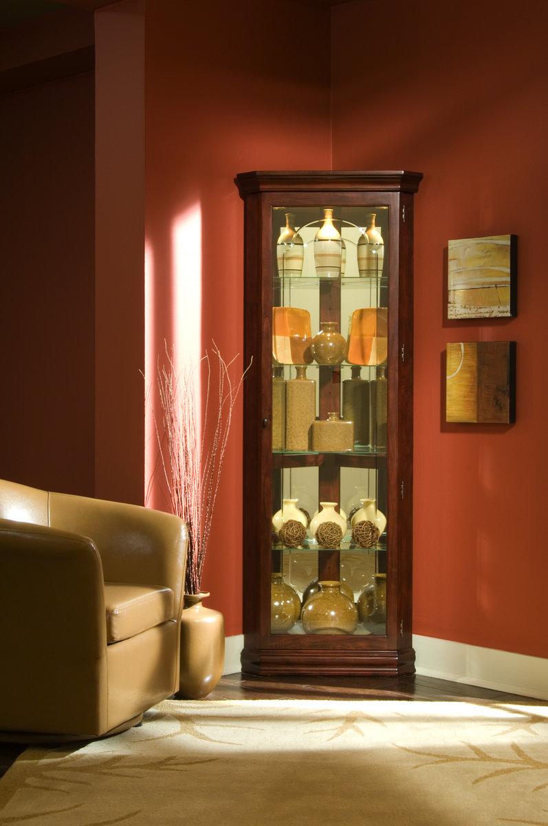 Pulaski Victorian Cherry Corner Curio