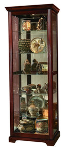 Pulaski Victorian Cherry Two Way Sliding Door Curio