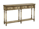 Pulaski Two Tone Rub-Through Console Table