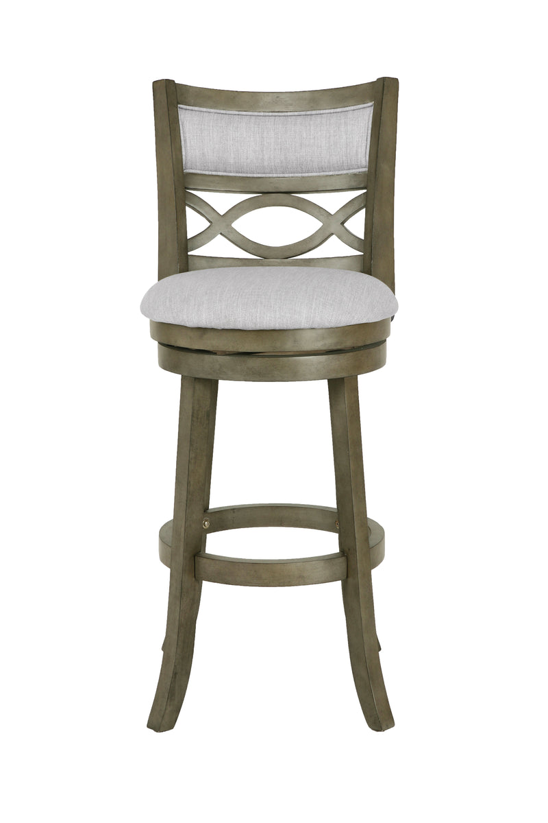 Manchester 29" Bar Stool W/Fabric Cushions-Gray