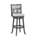 Gia 29" Swivel Barstool-Gray W/Gray Fabric Seat