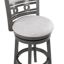 Gia 29" Swivel Barstool-Gray W/Gray Fabric Seat