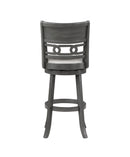 Gia 29" Swivel Barstool-Gray W/Gray Fabric Seat