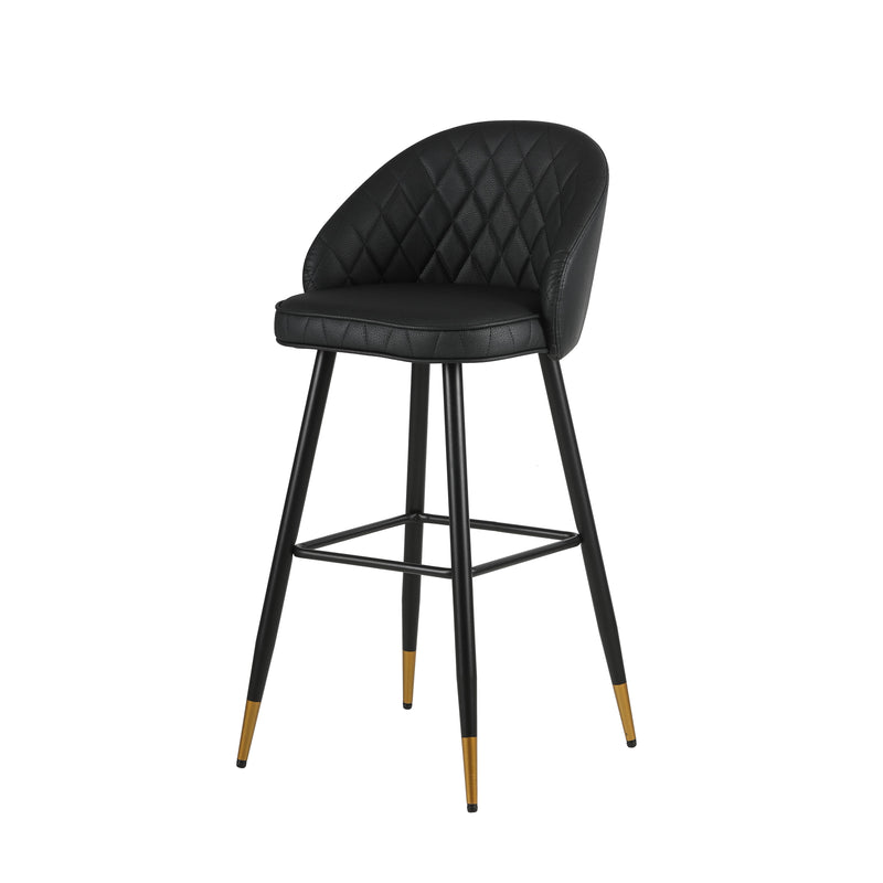 Oliver Black Vegan Leather Bar Chair (2 Per Carton)