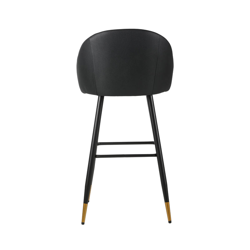 Oliver Black Vegan Leather Bar Chair (2 Per Carton)
