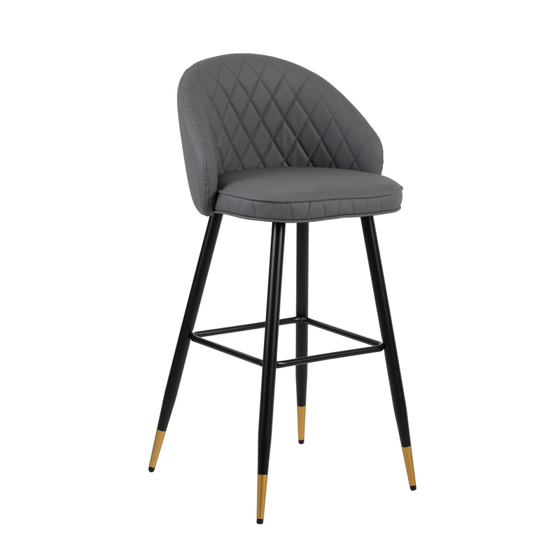 Oliver Gray Vegan Leather Bar Chair (2 Per Carton)