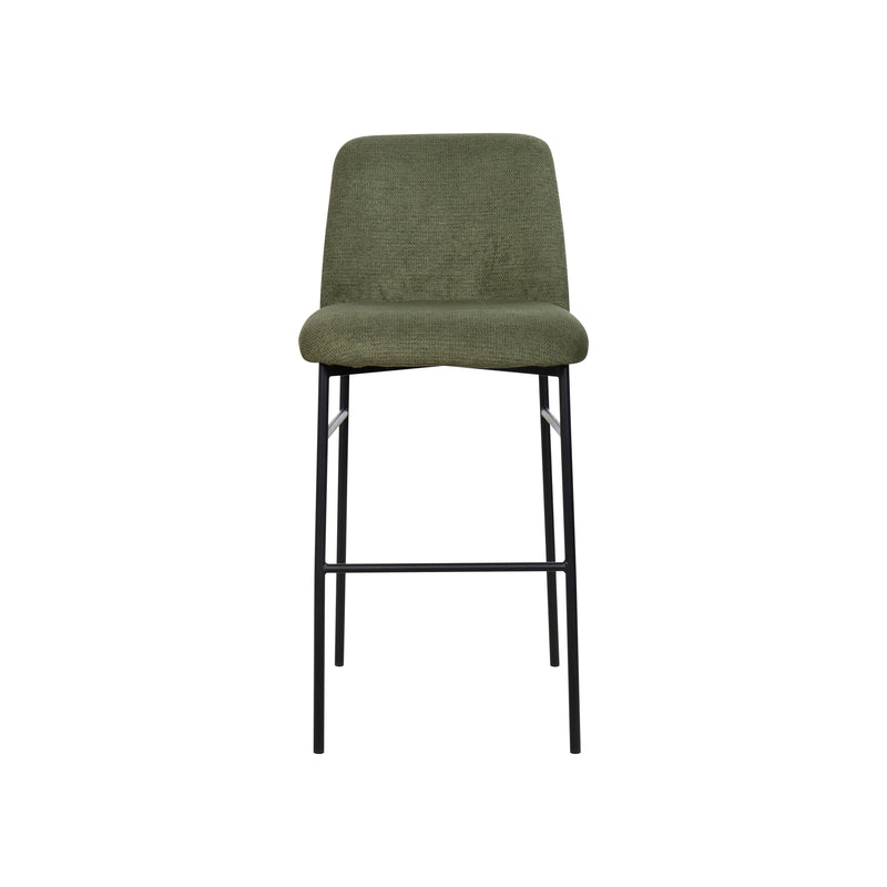 Erik Bar Chair W/ Black Metal Frame- Green (2 Per Carton)