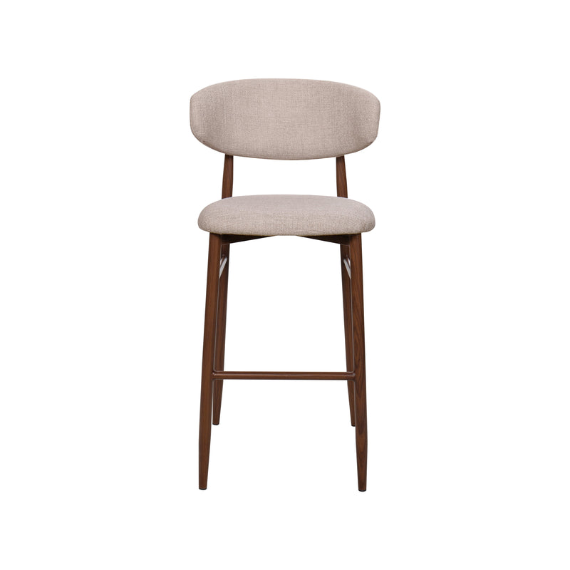 Royce Bar Chair W/ Walnut Metal Frame- Toast (2 Per Carton)