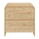 Mara Two Drawer End Table / Bedside Table-Natural