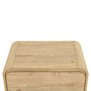 Mara Two Drawer End Table / Bedside Table-Natural