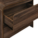 Mara Two Drawer End Table / Bedside Table-Walnut