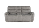 Kamari Console Loveseat W/ Dual Recliners-Gray