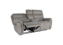 Kamari Console Loveseat W/ Dual Recliners-Gray