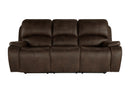 Brookings Sofa W/Dual Recliner-Brown
