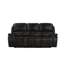 Brookings Sofa W/Dual Recliner-Charcoal