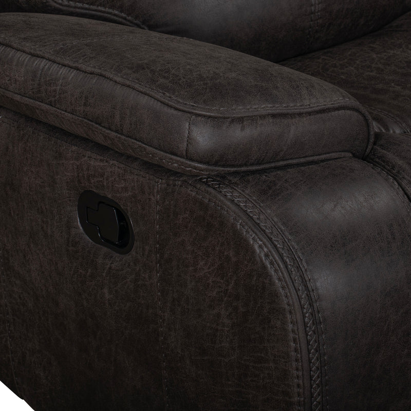 Brookings Sofa W/Dual Recliner-Charcoal