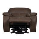 Brookings Power Lift Recliner W/ Heat & Massage-Brown