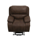 Brookings Power Lift Recliner W/ Heat & Massage-Brown