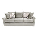 Sylvie Sofa W/4 Accent Pillows-Lush Silver Gray