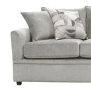Sylvie Sofa W/4 Accent Pillows-Lush Silver Gray