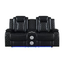 Orion Ii Console Loveseat W/ Pwr Fr & Hr-Black