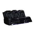 Orion Ii Laf Sofa W/Dual Recliner-Black