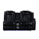 Orion Ii Raf Console Loveseat W/ Pwr Fr & Hr-Black