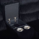 Willow Console Loveseat W/ Dual Recliners-Black