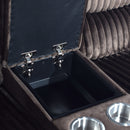 Willow Console Loveseat W/ Dual Recliners-Brown