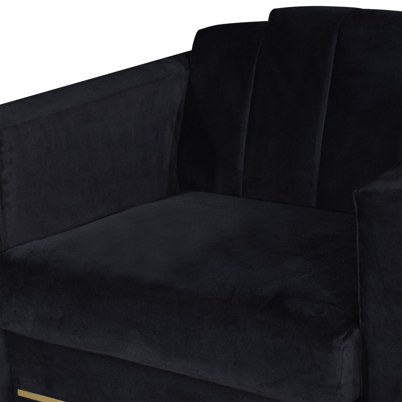 Empire Lighted Chair-Black