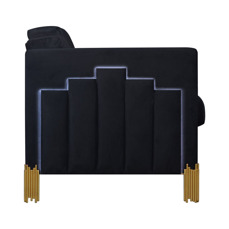 Empire Lighted Sofa-Black