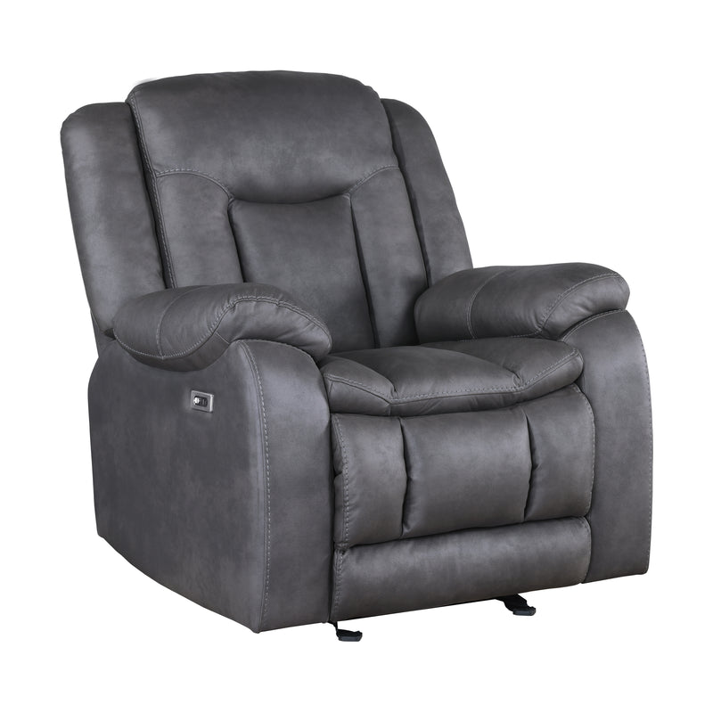 Morello Glider Recliner W/Pwr Fr- Gray