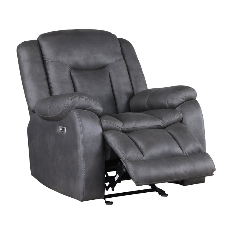 Morello Glider Recliner W/Pwr Fr- Gray